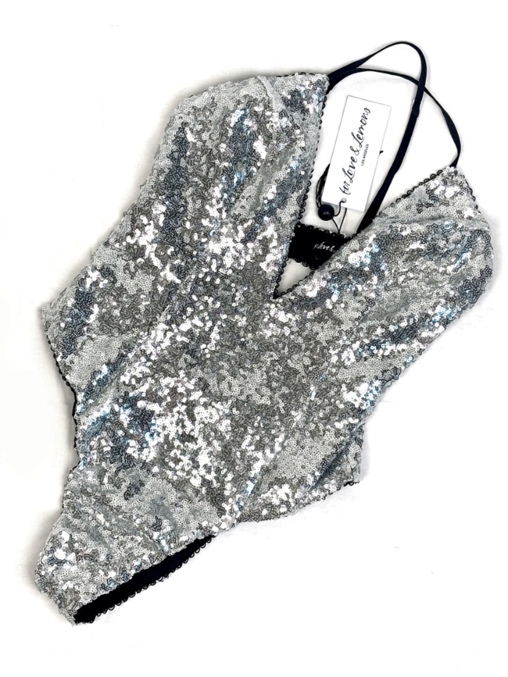 For Love & Lemons Glimmer Sequin Bodysuit